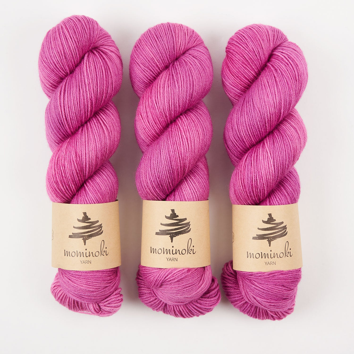 Mominoki Yarn SOCK FINE 4PLY - FRAMBOISE Polyamide Merino wool Fingering pink Yarn