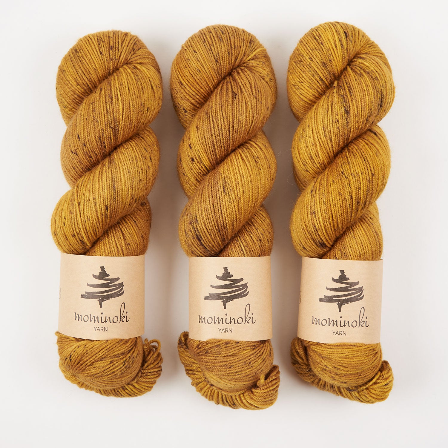 Mominoki Yarn SOCK FINE 4PLY - KOHAKU Polyamide Merino wool Fingering brown Yarn