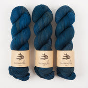 Mominoki Yarn SOCK FINE 4PLY - OCEAN Polyamide Merino wool Fingering blue Yarn
