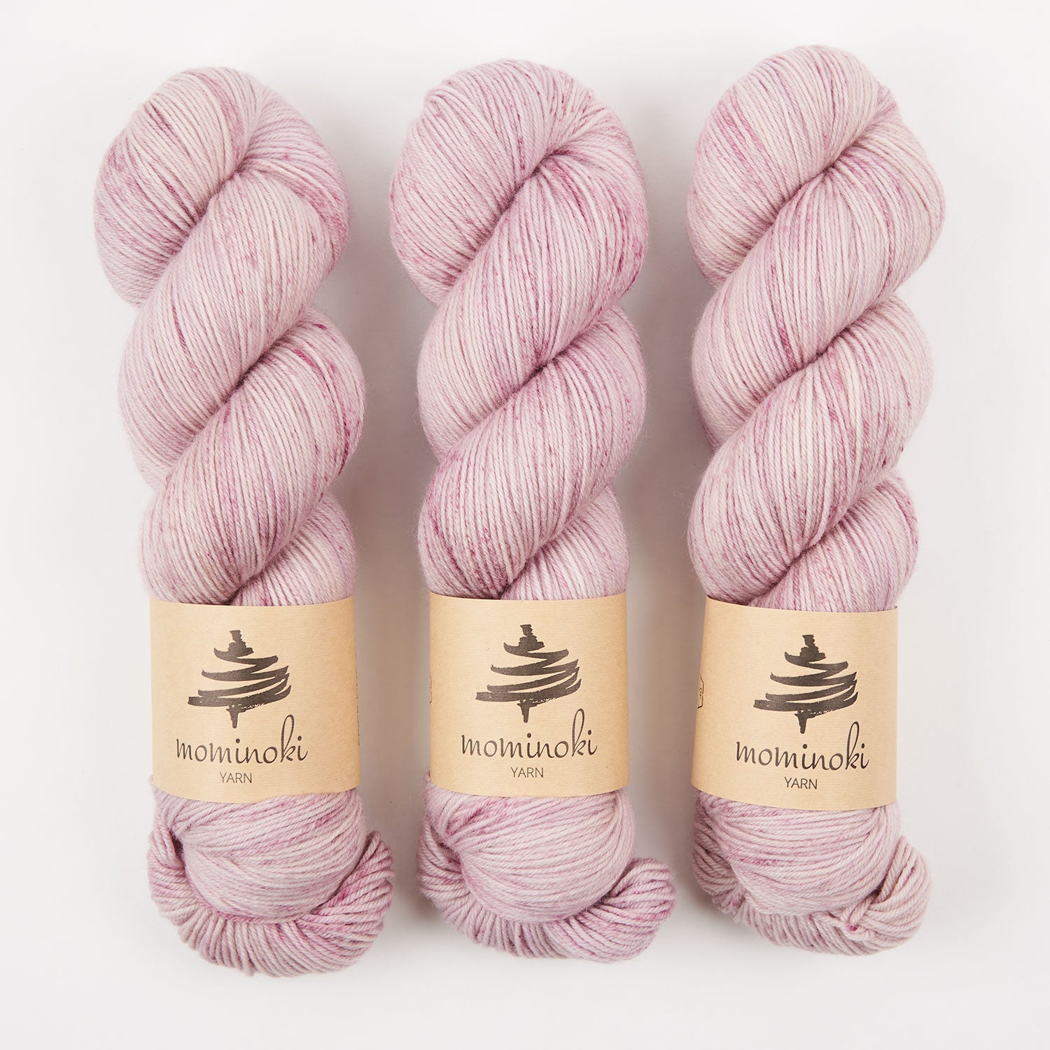 Mominoki Yarn SOCK FINE 4PLY - STRAWBERRY CREAM Polyamide Merino wool Fingering pink Yarn
