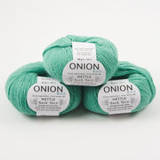 ONION NETTLE SOCK - V1021 LYS GRØN Merino wool Nettle Fingering turquoise Yarn