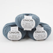 ONION NETTLE SOCK - V1024 STØVET BLÅ Merino wool Nettle Fingering blue Yarn