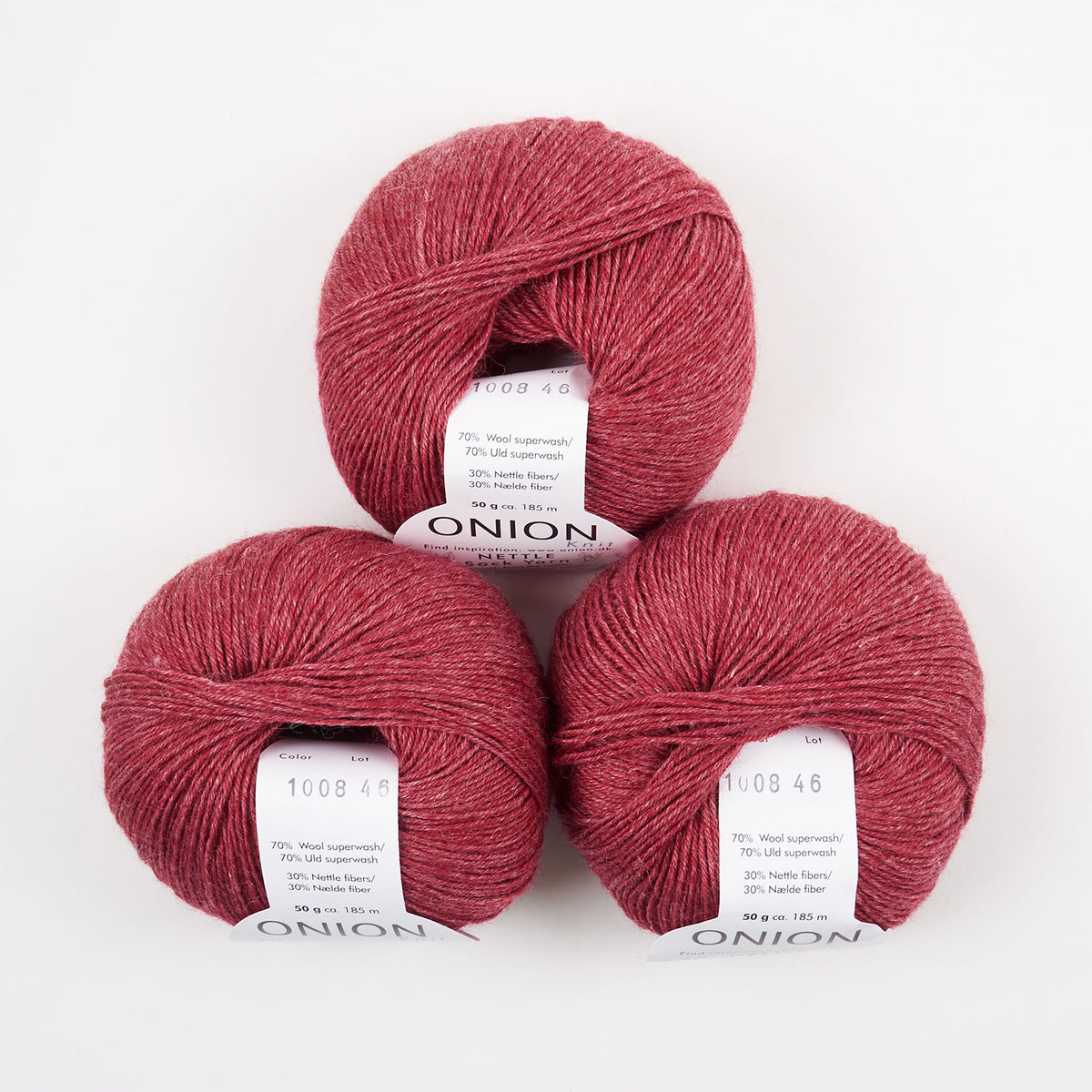 NETTLE SOCK - V1008 MØRK RØD