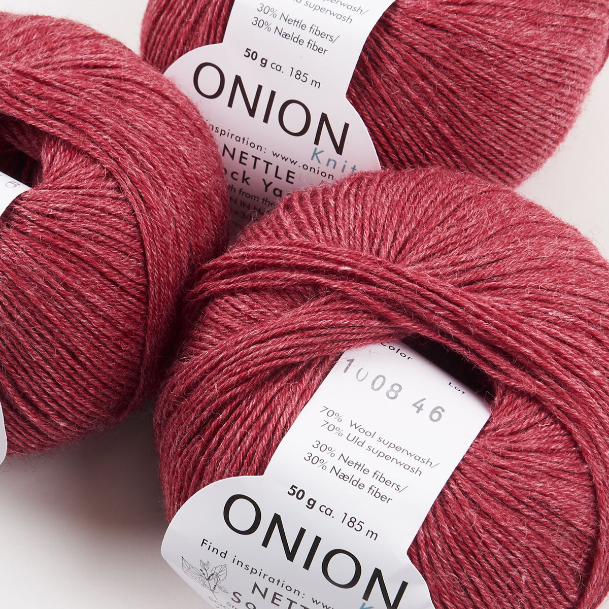 NETTLE SOCK - V1008 MØRK RØD