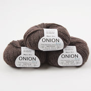 ONION NETTLE SOCK - V1034 CHOKO BRUN Merino wool Nettle Fingering brown Yarn
