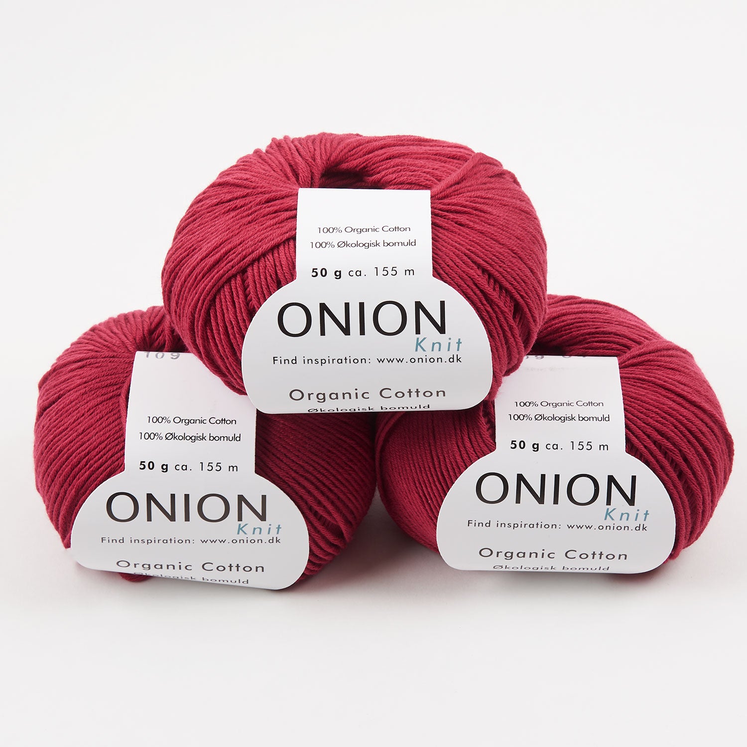 ONION ORGANIC COTTON - V109 MØRK RØD Cotton Sport red Yarn