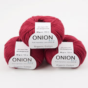 ONION ORGANIC COTTON - V109 MØRK RØD Cotton Sport red Yarn