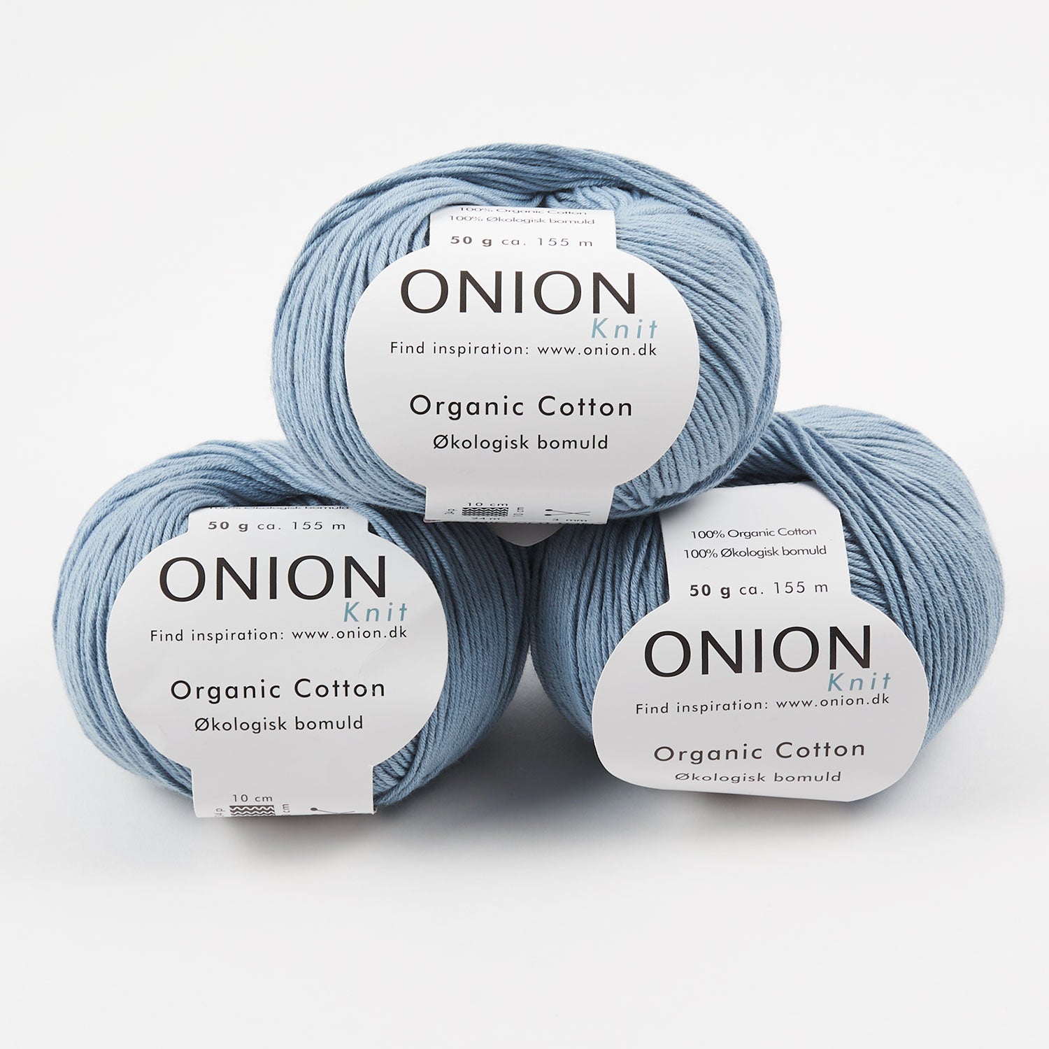 ONION ORGANIC COTTON - V110 LYS DOUCE BLÅ Cotton Sport blue Yarn