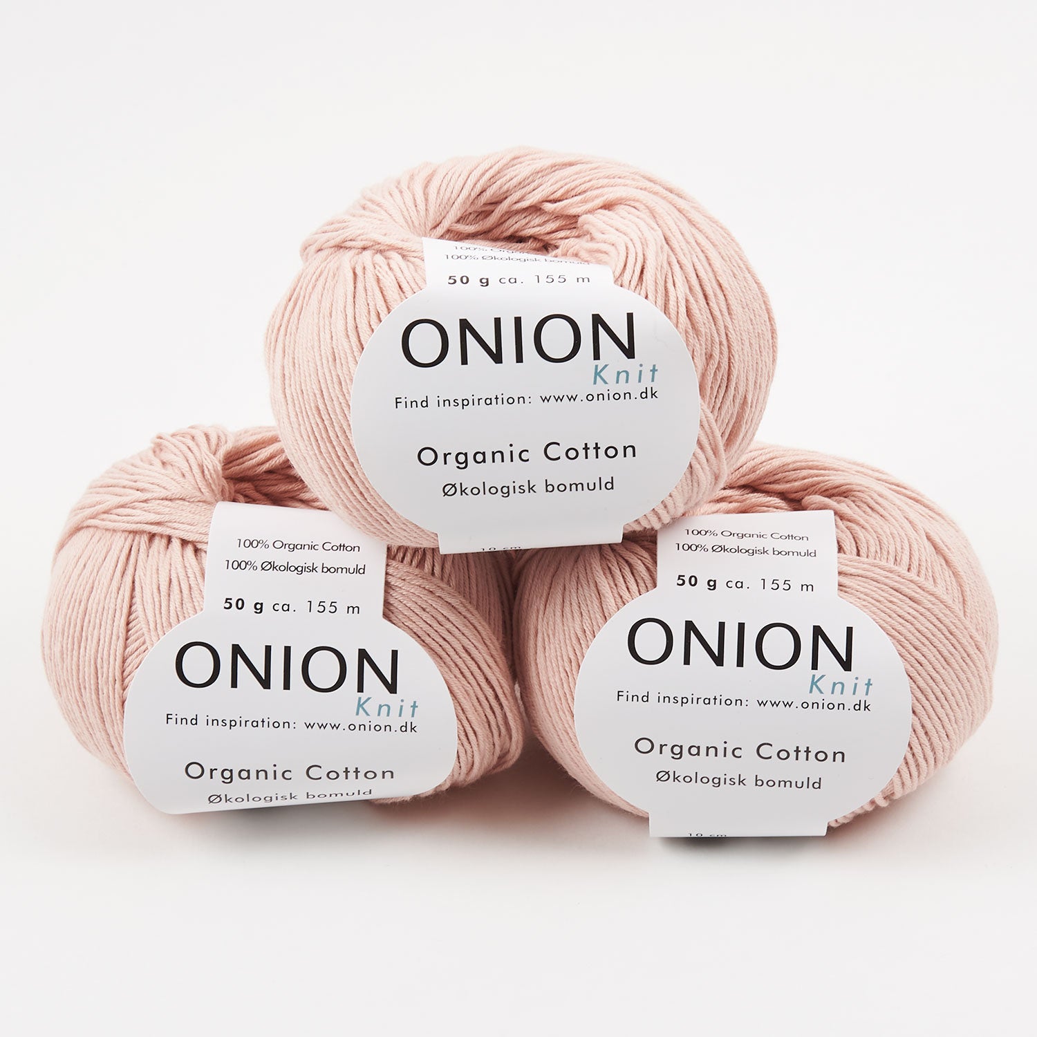 ONION ORGANIC COTTON - V113 FERSKEN-ROSA Cotton Sport pink Yarn