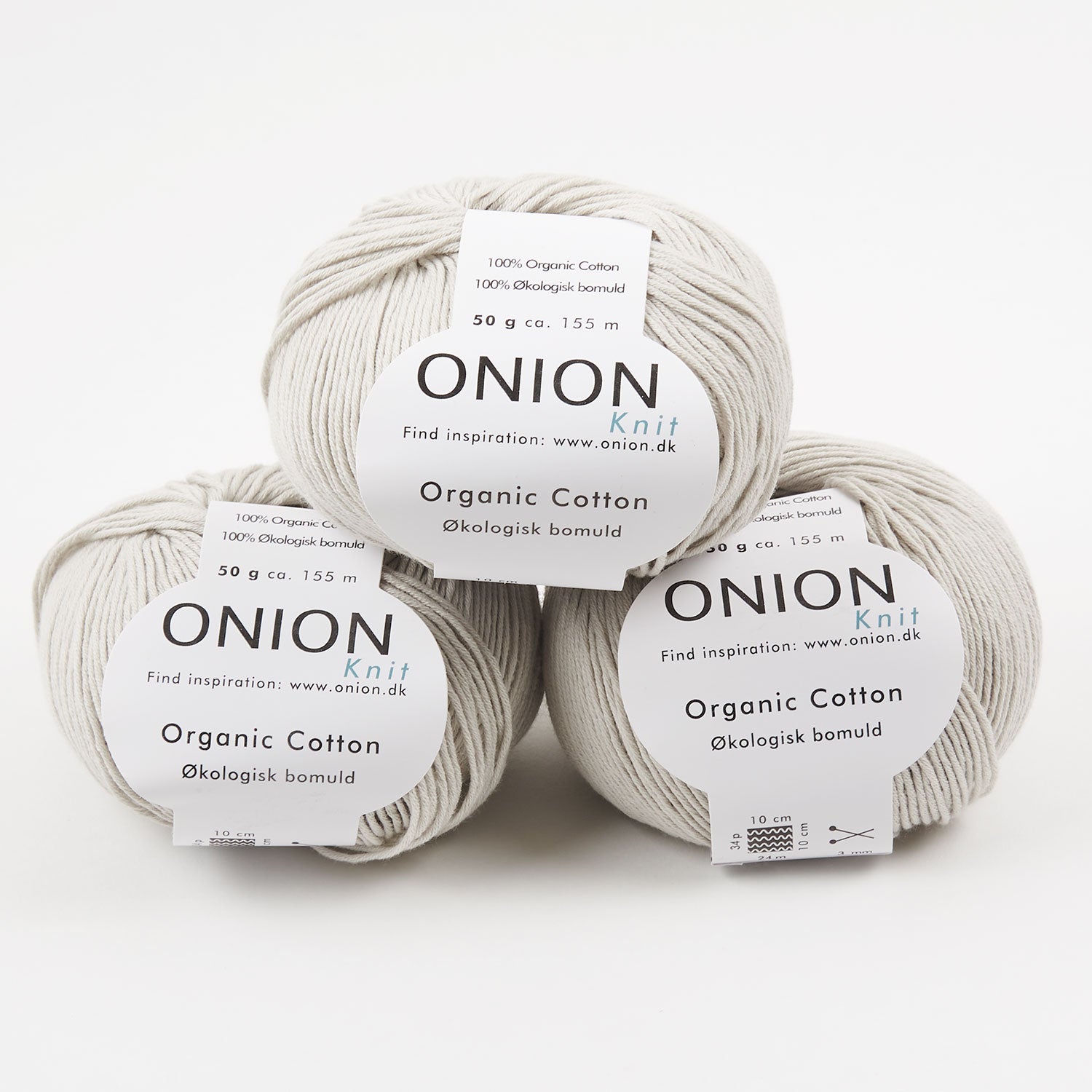 ONION ORGANIC COTTON - V117 KITGRÅ Cotton Sport grey Yarn