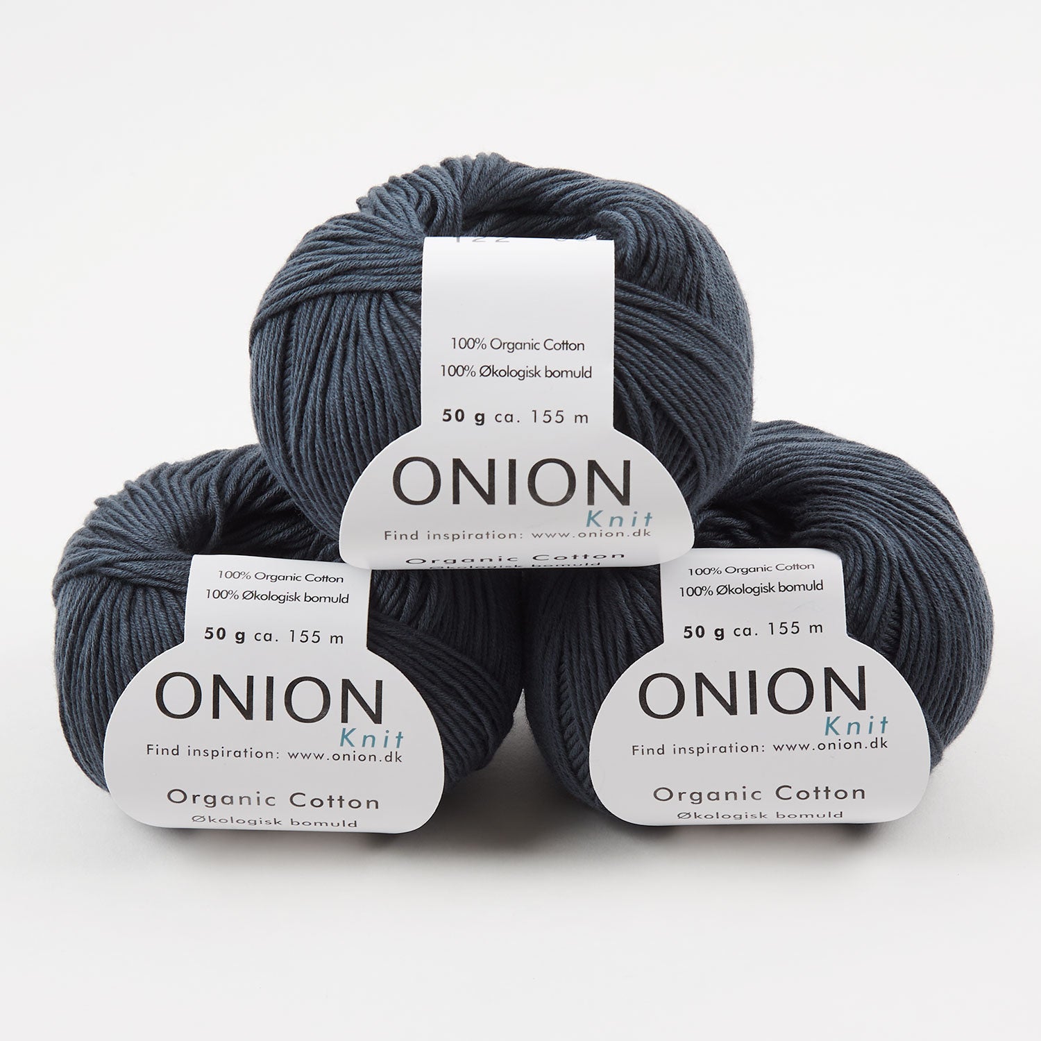 ONION ORGANIC COTTON - V122 MØRK GRÅ Cotton Sport grey Yarn