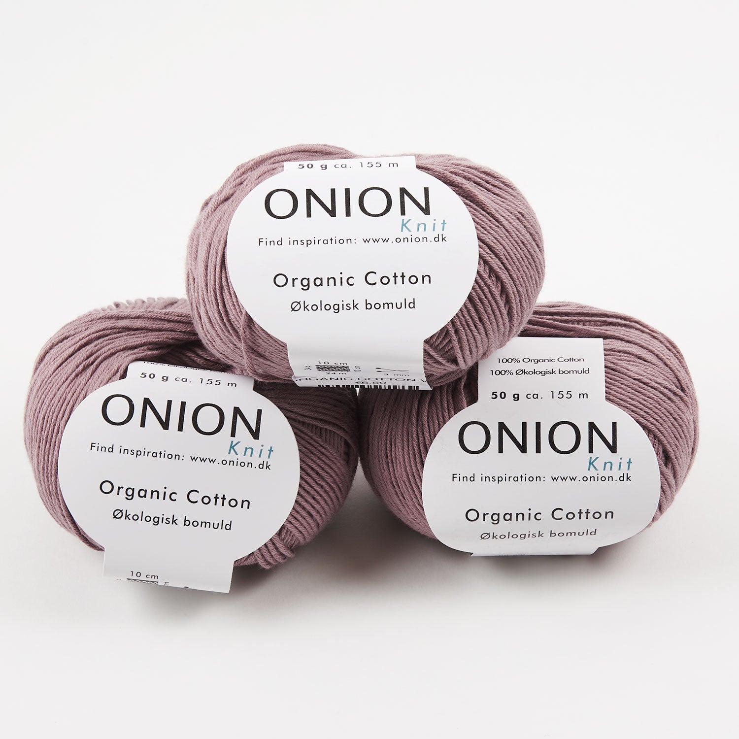 ONION ORGANIC COTTON - V126 PUDDER ROSA Cotton Sport purple pink Yarn