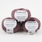 ONION ORGANIC COTTON - V127 MØRK PUDDER Cotton Sport purple Yarn