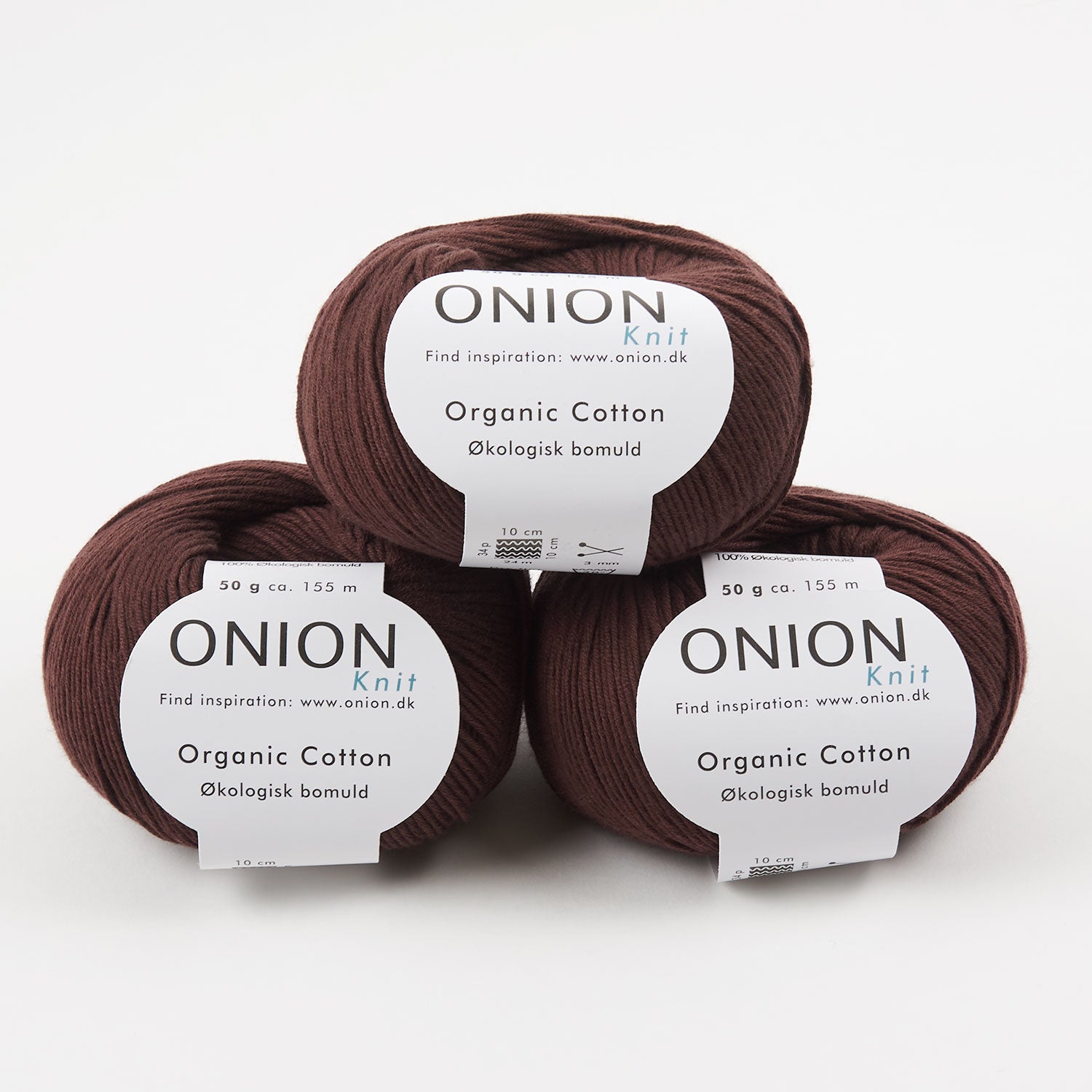 ONION ORGANIC COTTON - V128 BRUN Cotton Sport brown Yarn