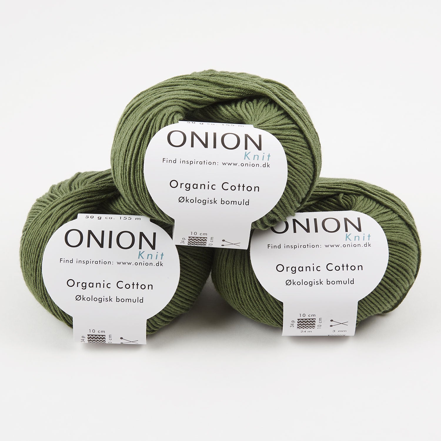 ONION ORGANIC COTTON - V129 KHAKI Cotton Sport green Yarn