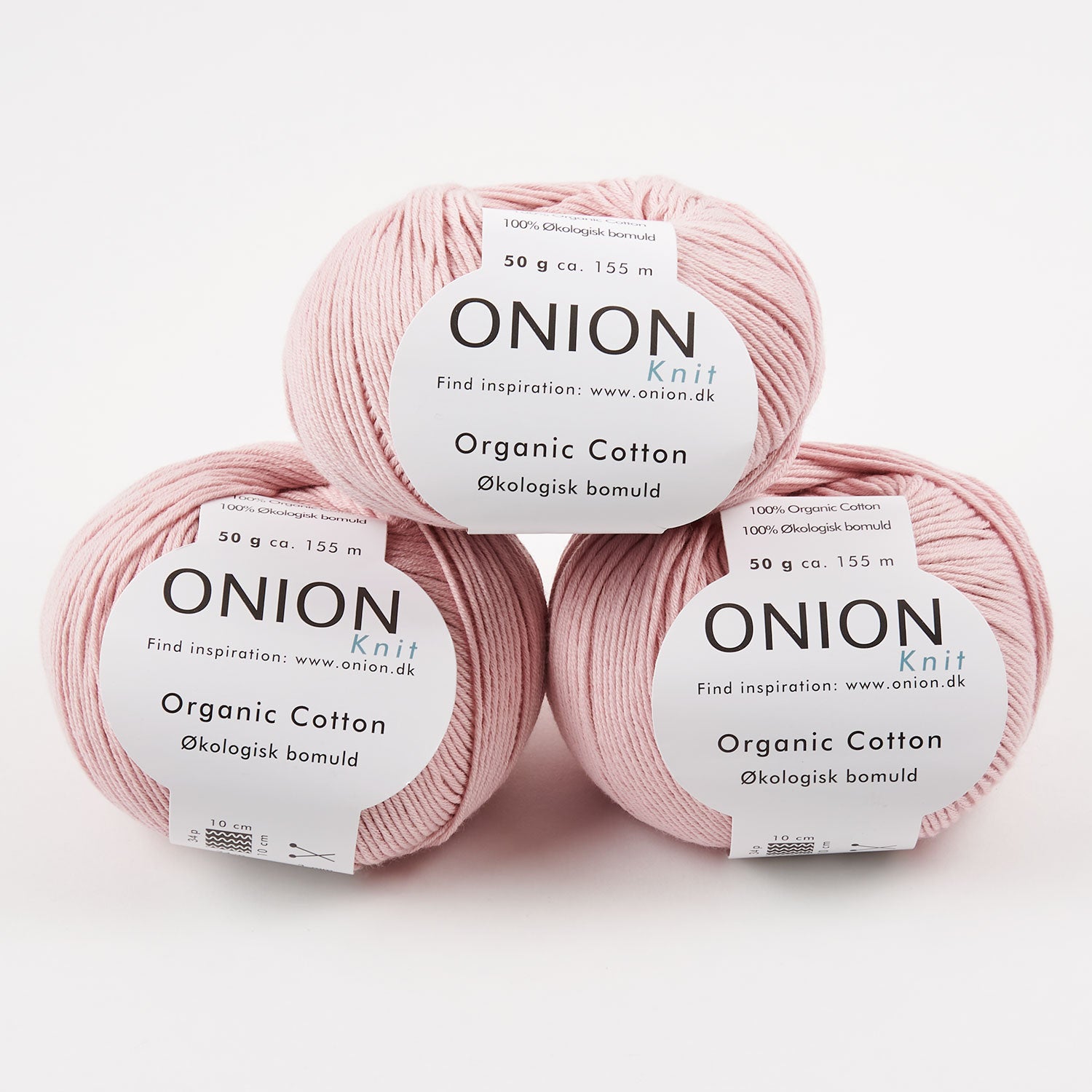 ONION ORGANIC COTTON - V131 LYS RØD Cotton Sport pink Yarn