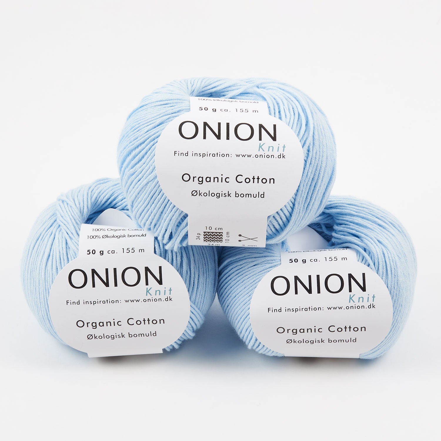 ONION ORGANIC COTTON - V133 LYS BLÅ Cotton Sport blue Yarn