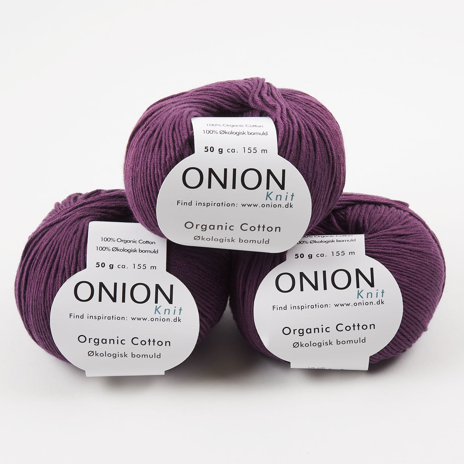 ONION ORGANIC COTTON - V144 MØRK SYREN Cotton Sport purple Yarn