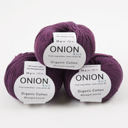 ONION ORGANIC COTTON - V144 MØRK SYREN Cotton Sport purple Yarn