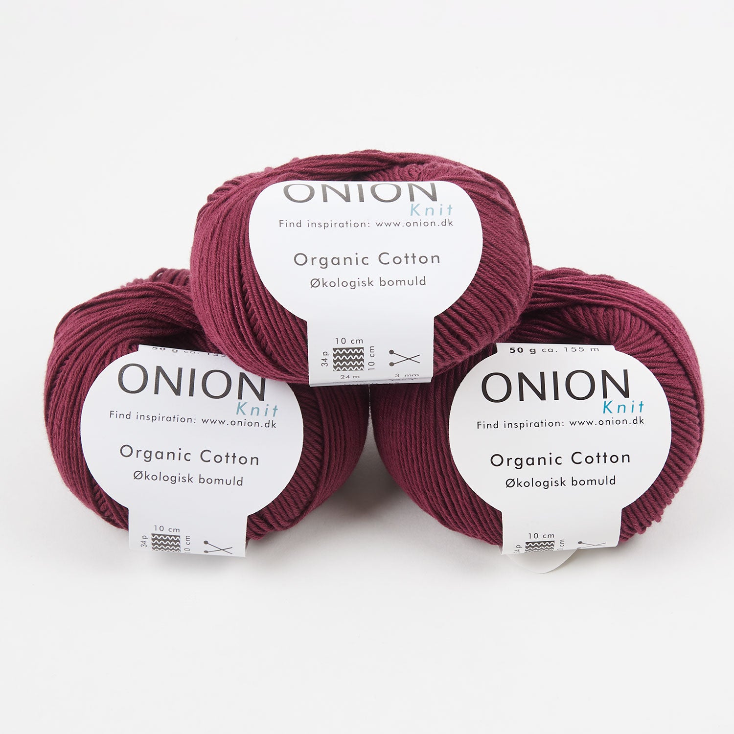 ONION ORGANIC COTTON - V149 BORDEAUX Cotton Sport red Yarn