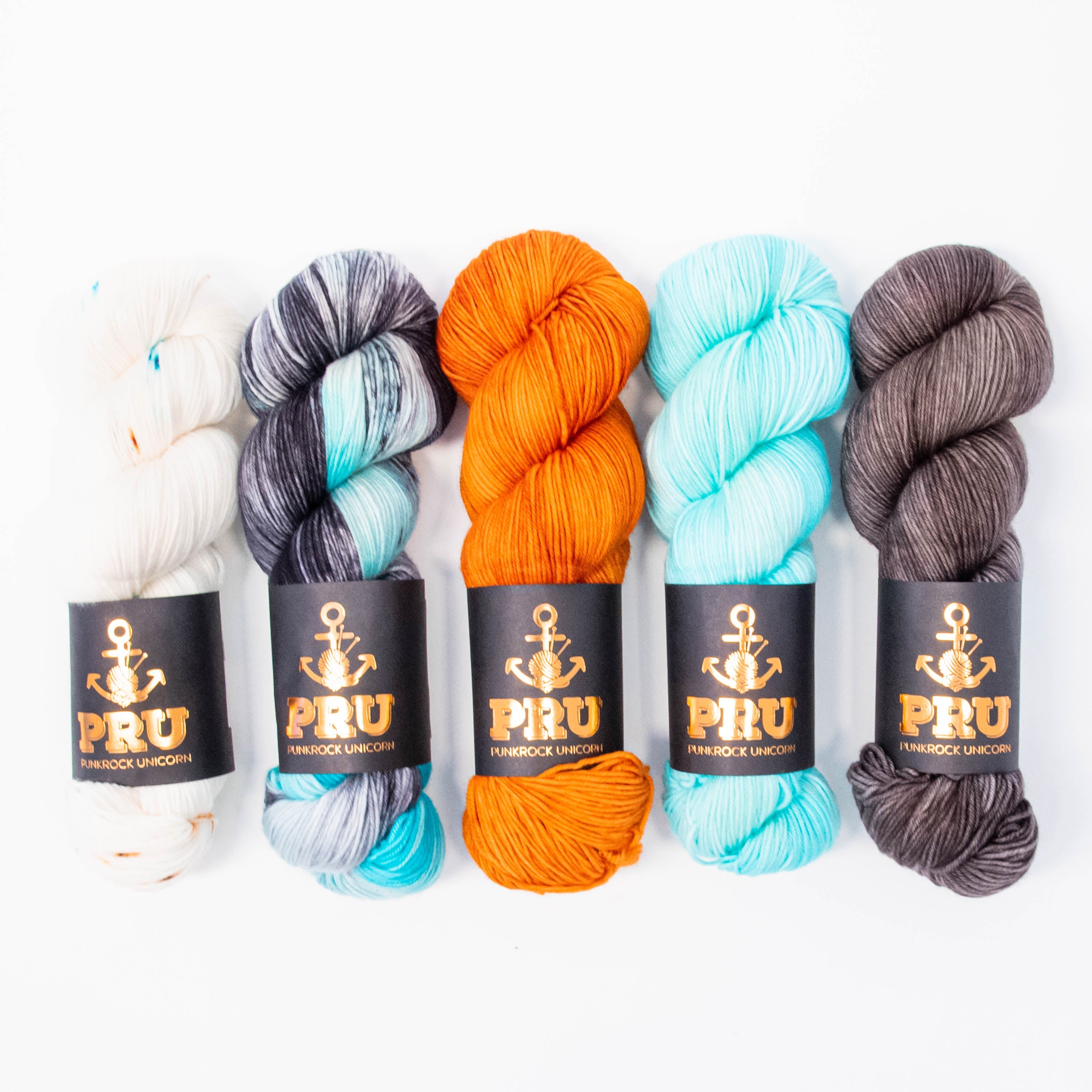 Punk Rock Unicorn AQUA LOKI Merino wool Nylon Fingering Quick Kits