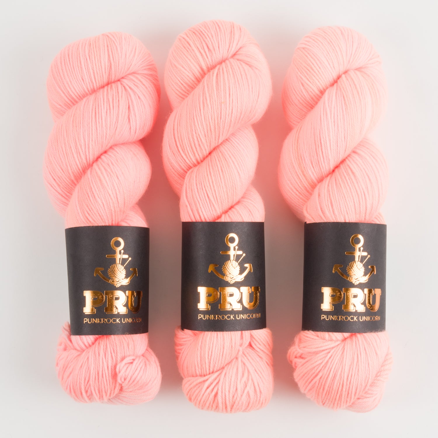 Punk Rock Unicorn SOUL - NEON PEACH Merino wool Nylon Fingering  Sock peach pink Yarn