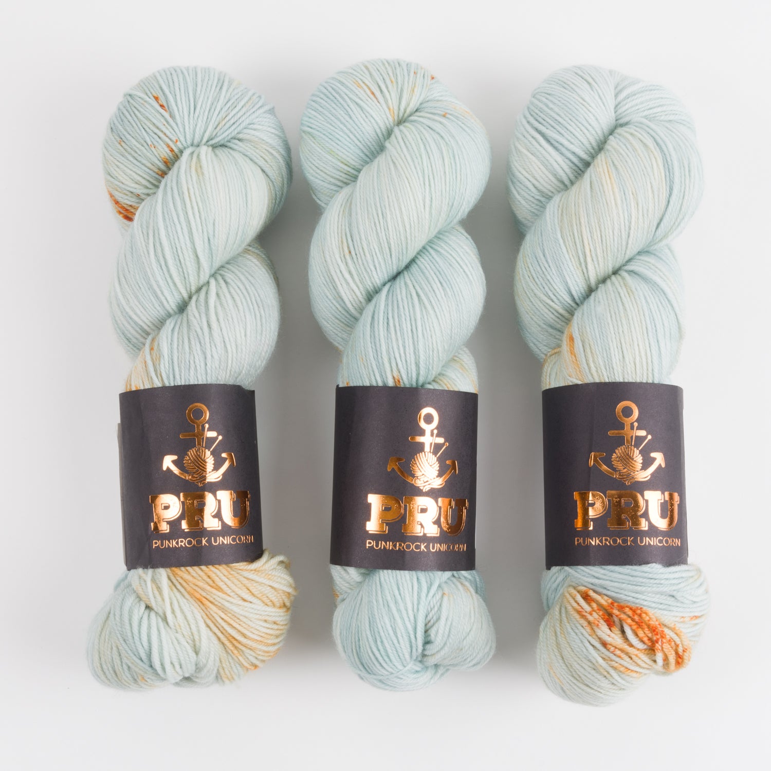 Punk Rock Unicorn SOUL - SAGE Merino wool Nylon Fingering  Sock blue Yarn