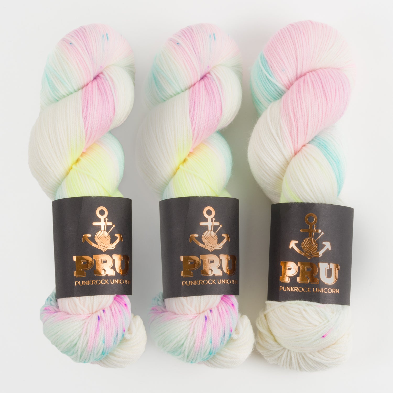 Punk Rock Unicorn SOUL - UNICORN HAIR Merino wool Nylon Fingering  Sock multicolor Yarn