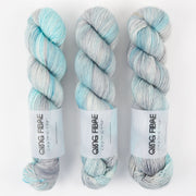 Qing Fibre DASHING SASSY - EVANESCENCE Merino wool Fingering blue Yarn