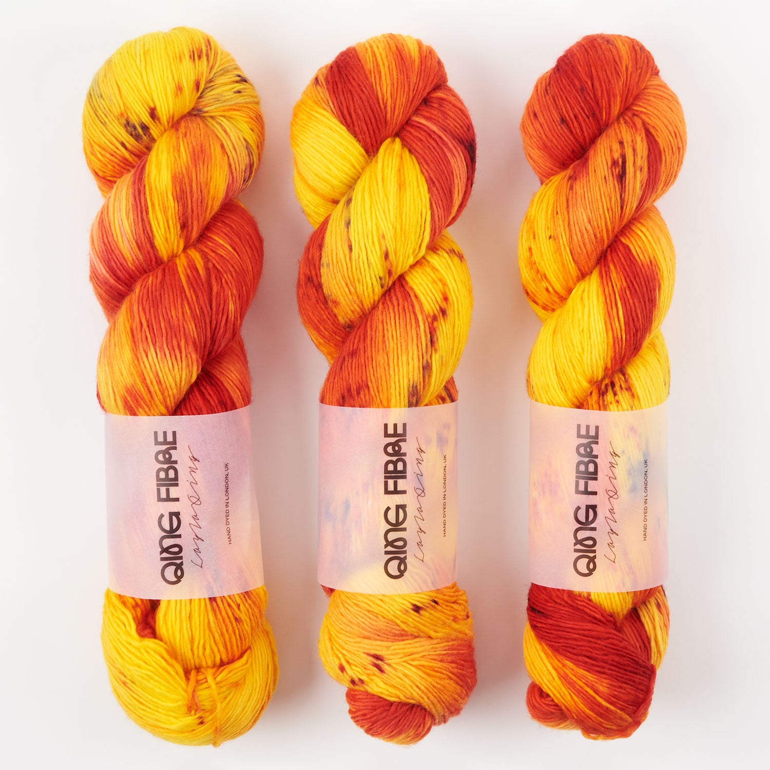 Qing Fibre DASHING SASSY - LEAF PEEPING Merino wool Fingering yellow Yarn