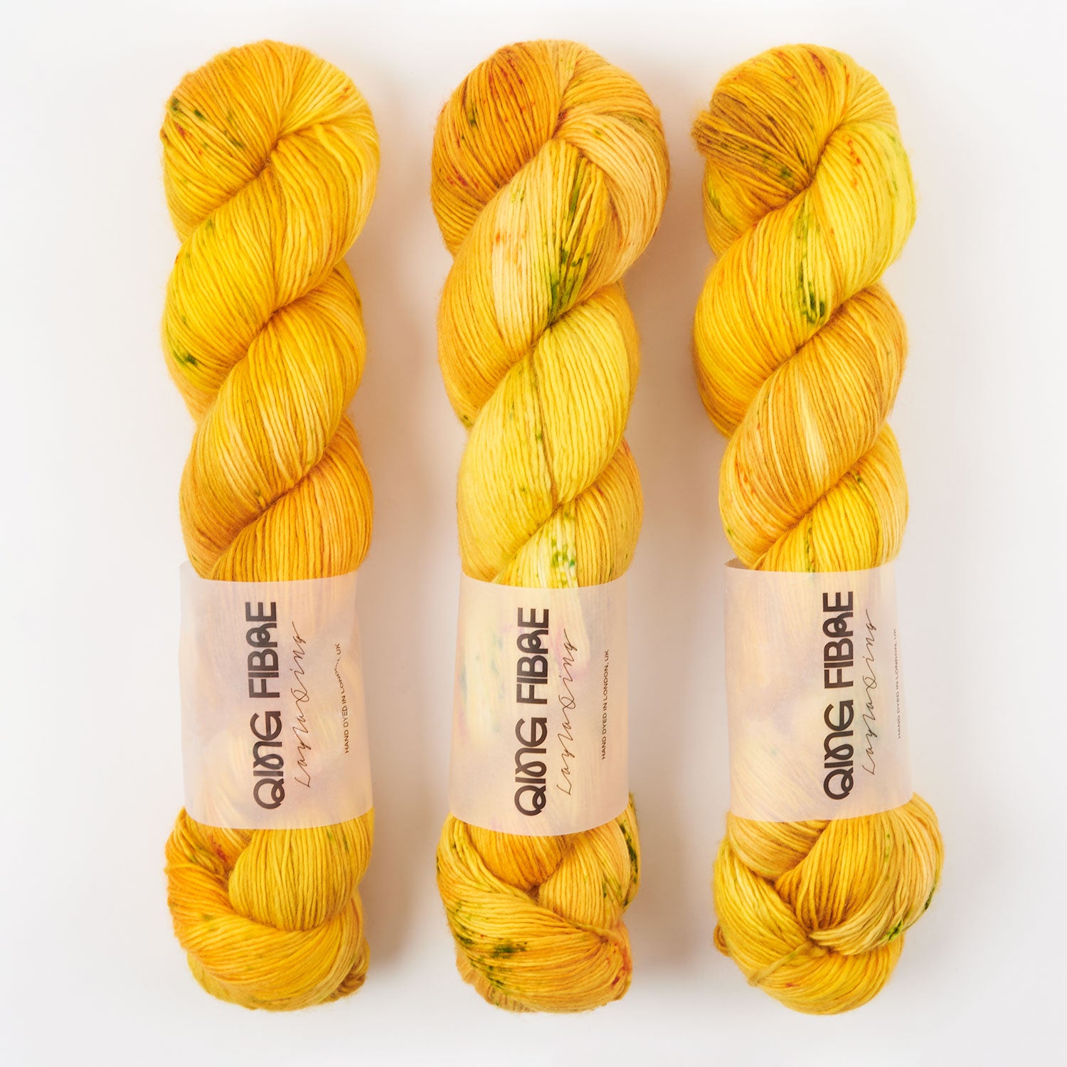 Qing Fibre DASHING SASSY - QUAKING ASPEN Merino wool Fingering yellow Yarn