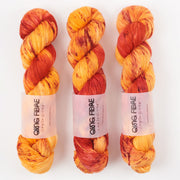 Qing Fibre DASHING SASSY - SASSAFRASS Merino wool Fingering yellow orange Yarn