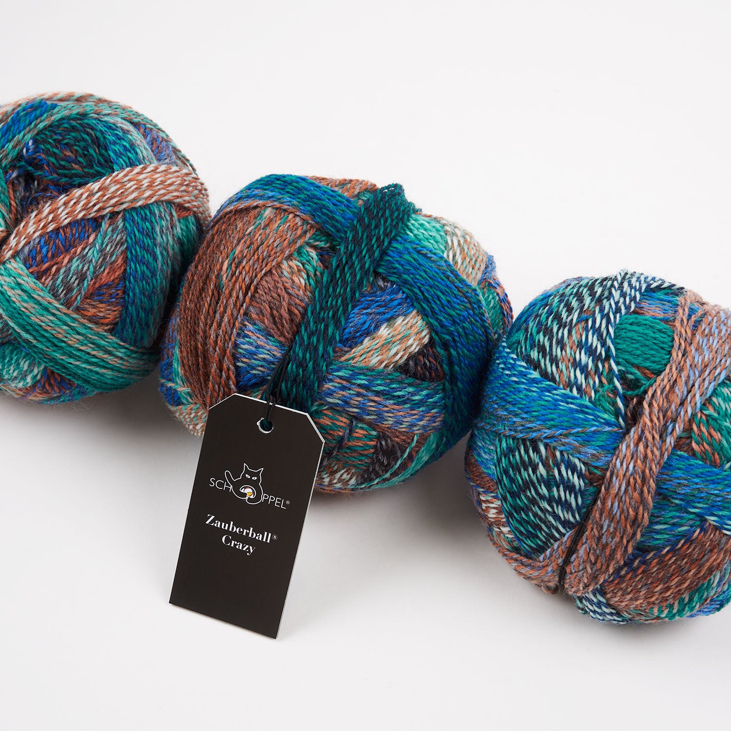 Schoppel-Wolle ZAUBERBALL CRAZY - CAMOUFLAGE Merino wool Nylon Light Fingering turquoise blue multicolour Yarn