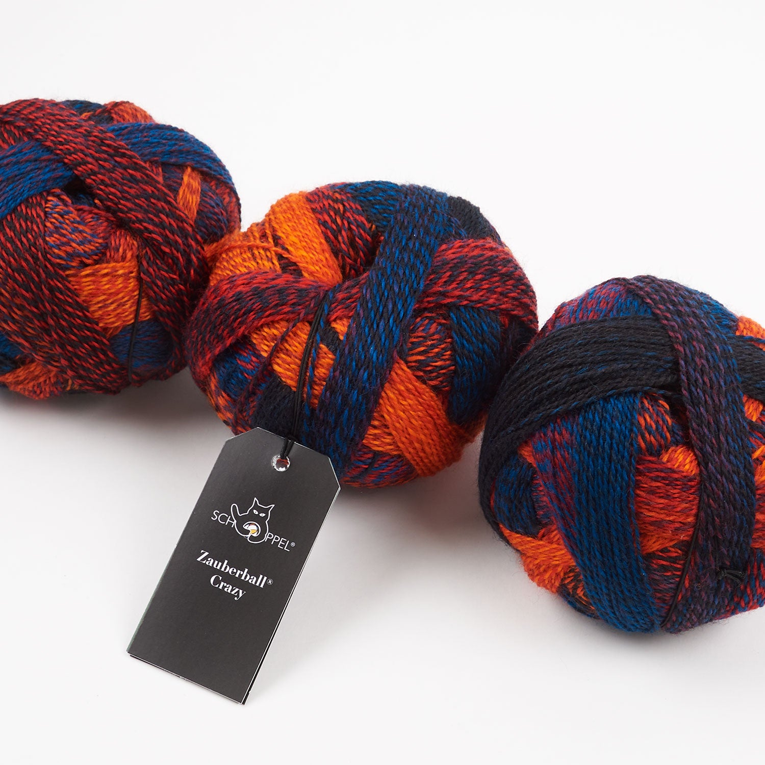 Schoppel-Wolle ZAUBERBALL CRAZY - HERBSTSONNE Merino wool Nylon Light Fingering orange blue multicolour Yarn