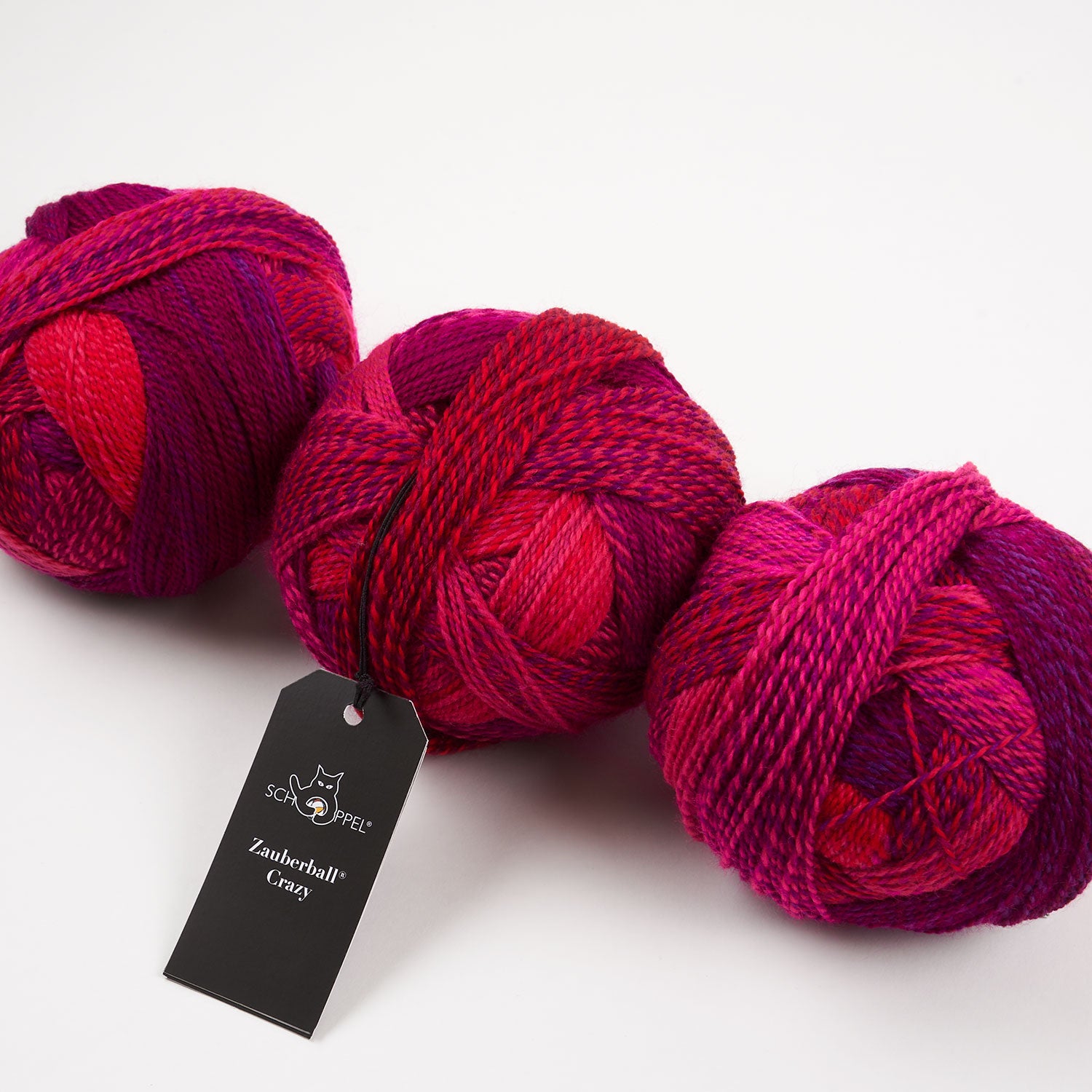 Schoppel-Wolle ZAUBERBALL CRAZY - INDISCH ROSA Merino wool Nylon Light Fingering pink fuchsia Yarn