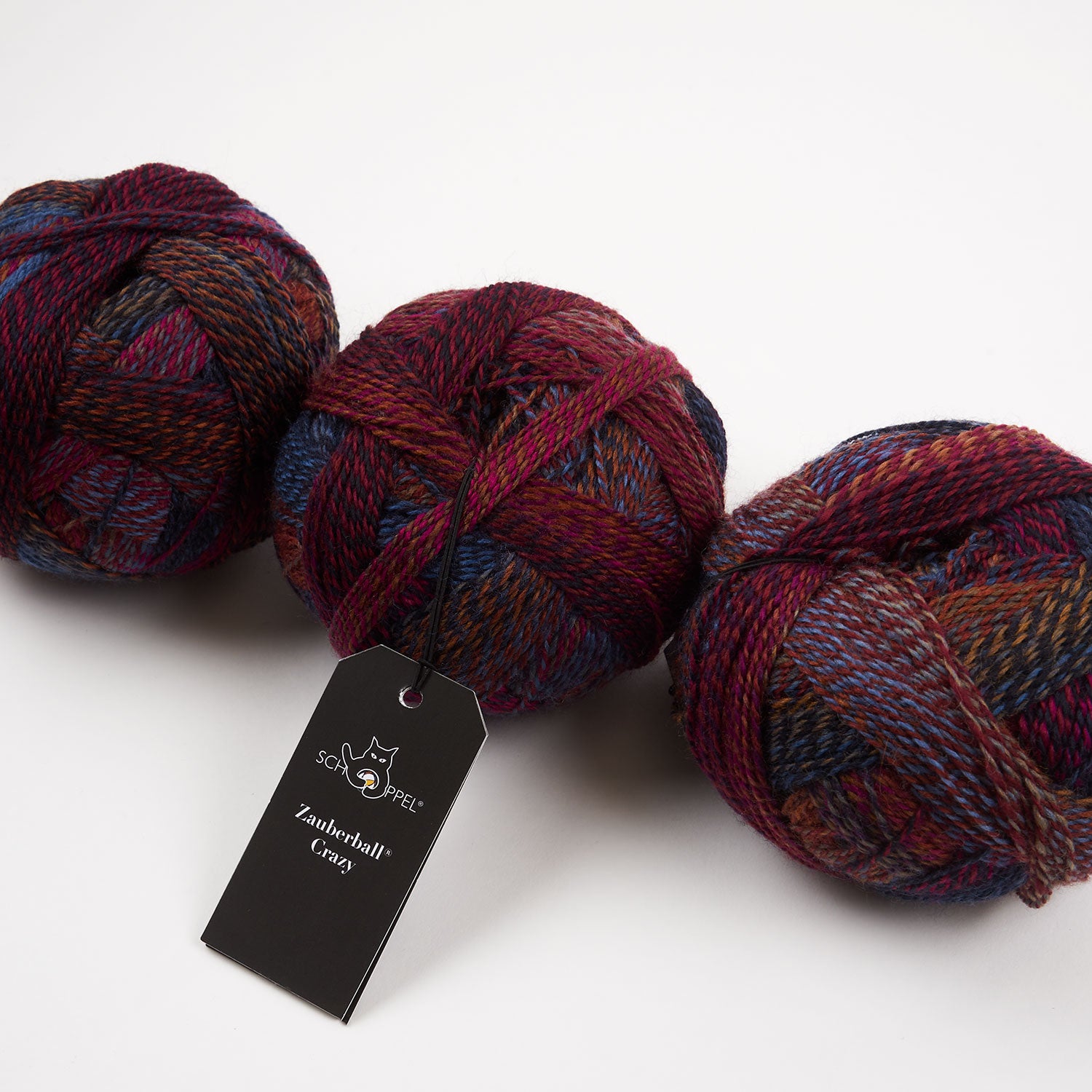 Schoppel-Wolle ZAUBERBALL CRAZY - ZIMTSCHNECKE Merino wool Nylon Light Fingering red Yarn