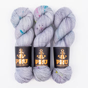 Punk Rock Unicorn SOUL - OH HAPPY GREY Merino wool Nylon Fingering  Sock grey Yarn