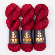 Punk Rock Unicorn SOUL - RED VELVET Merino wool Nylon Fingering  Sock red Yarn