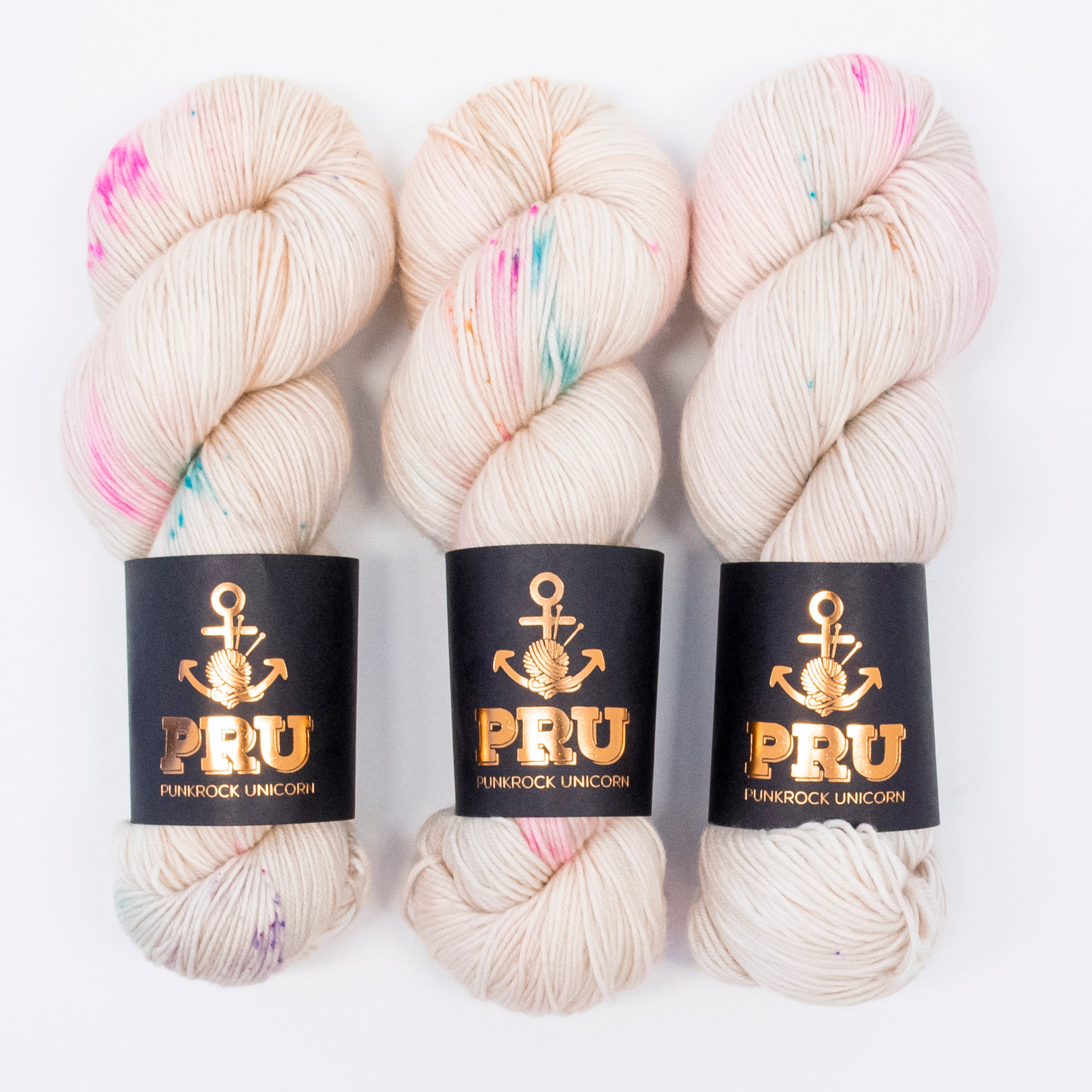 Punk Rock Unicorn SOUL - VINTAGE FUN FAIR Merino wool Nylon Fingering  Sock cream beige Yarn
