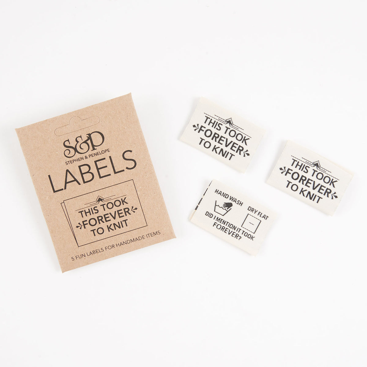 THIS TOOK FOREVER TO KNIT - 5 TAGS