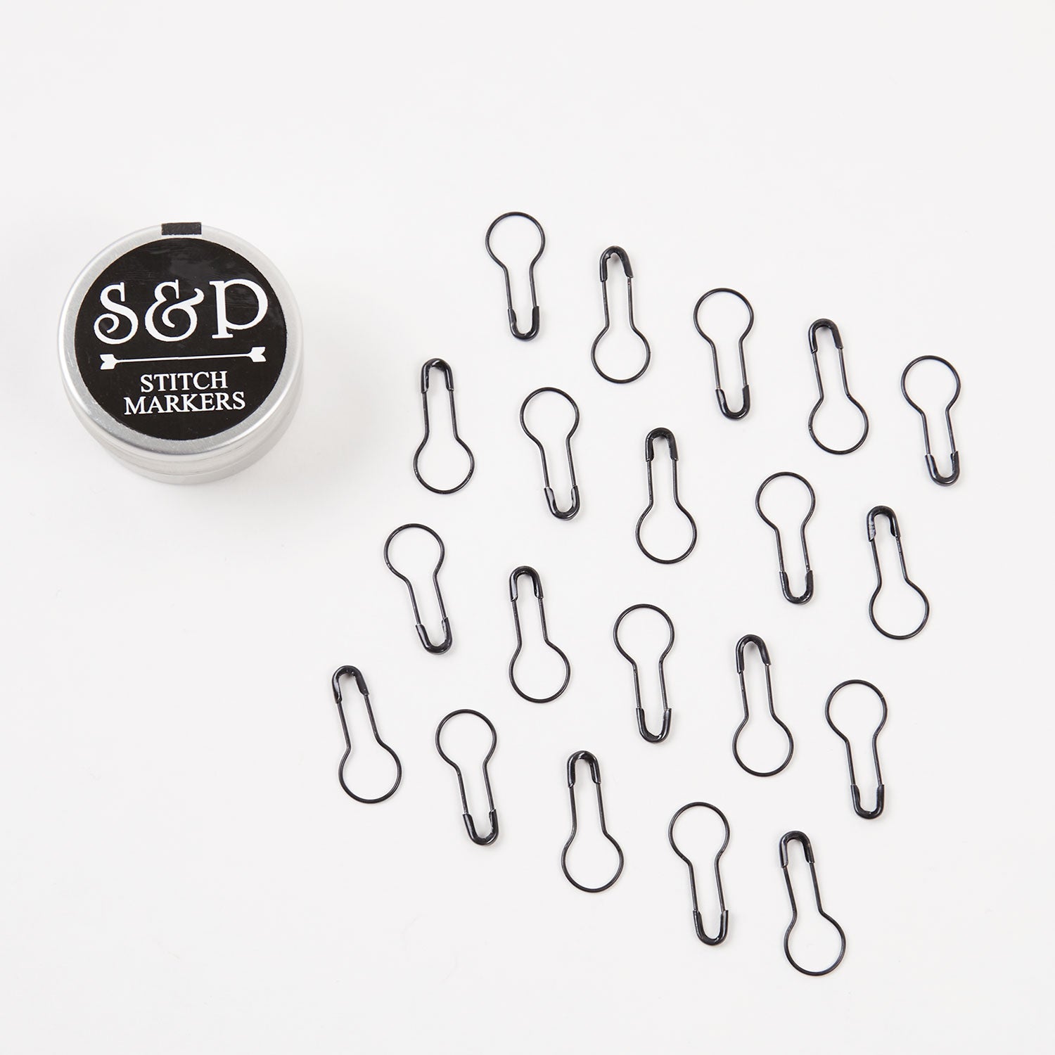 Stephen & Penelope Notions SAFETY STITCH MARKERS BLACK 20 PCS Tools