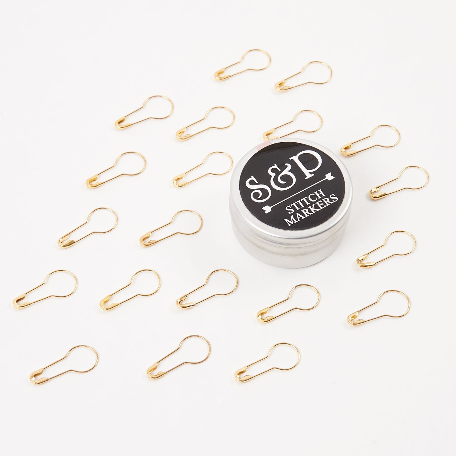 Stephen & Penelope Notions SAFETY STITCH MARKERS GOLD 20 PCS Tools