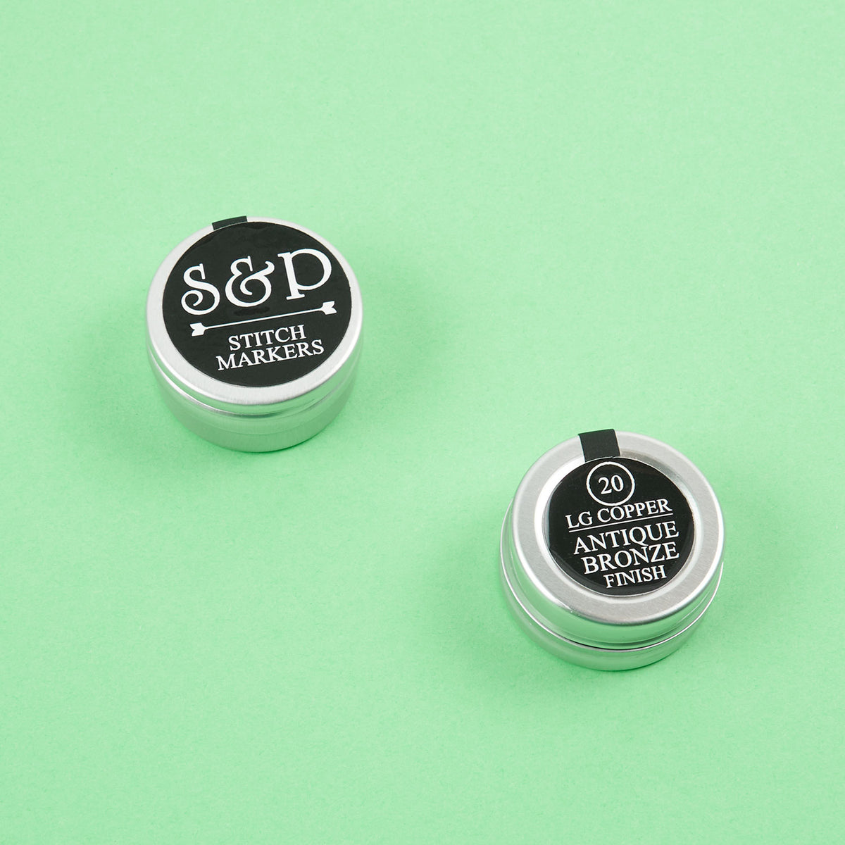 ROUND LG BRONZE STITCH MARKERS 20 PCS