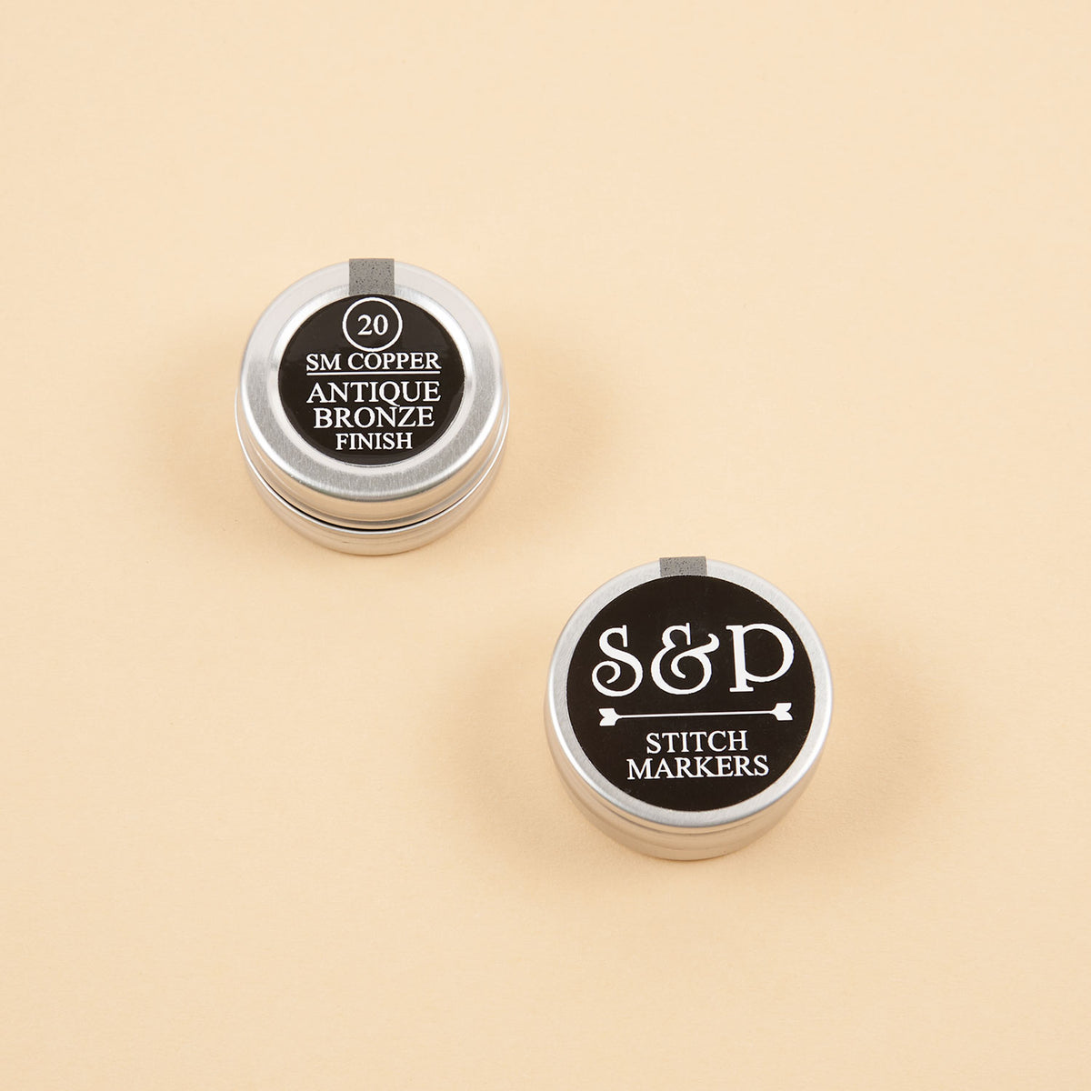 ROUND SM BRONZE STITCH MARKERS 20 PCS