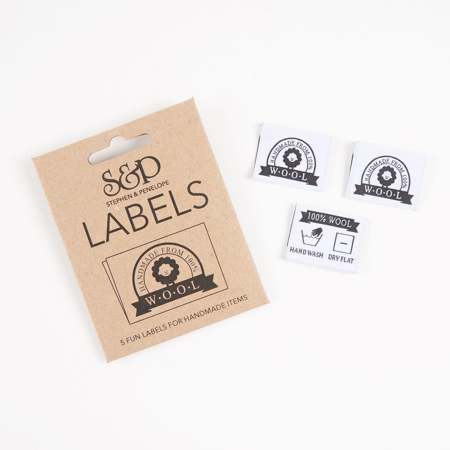 Stephen & Penelope Notions 100% WOOL - 5 TAGS Tools