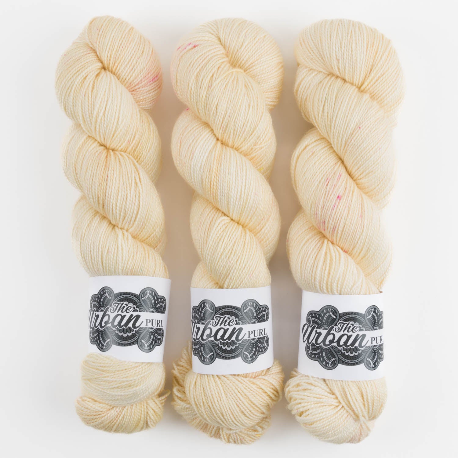 The Urban Purl LUX HI TWIST - FADED CORN DOLLY Merino wool Silk Fingering beige Yarn
