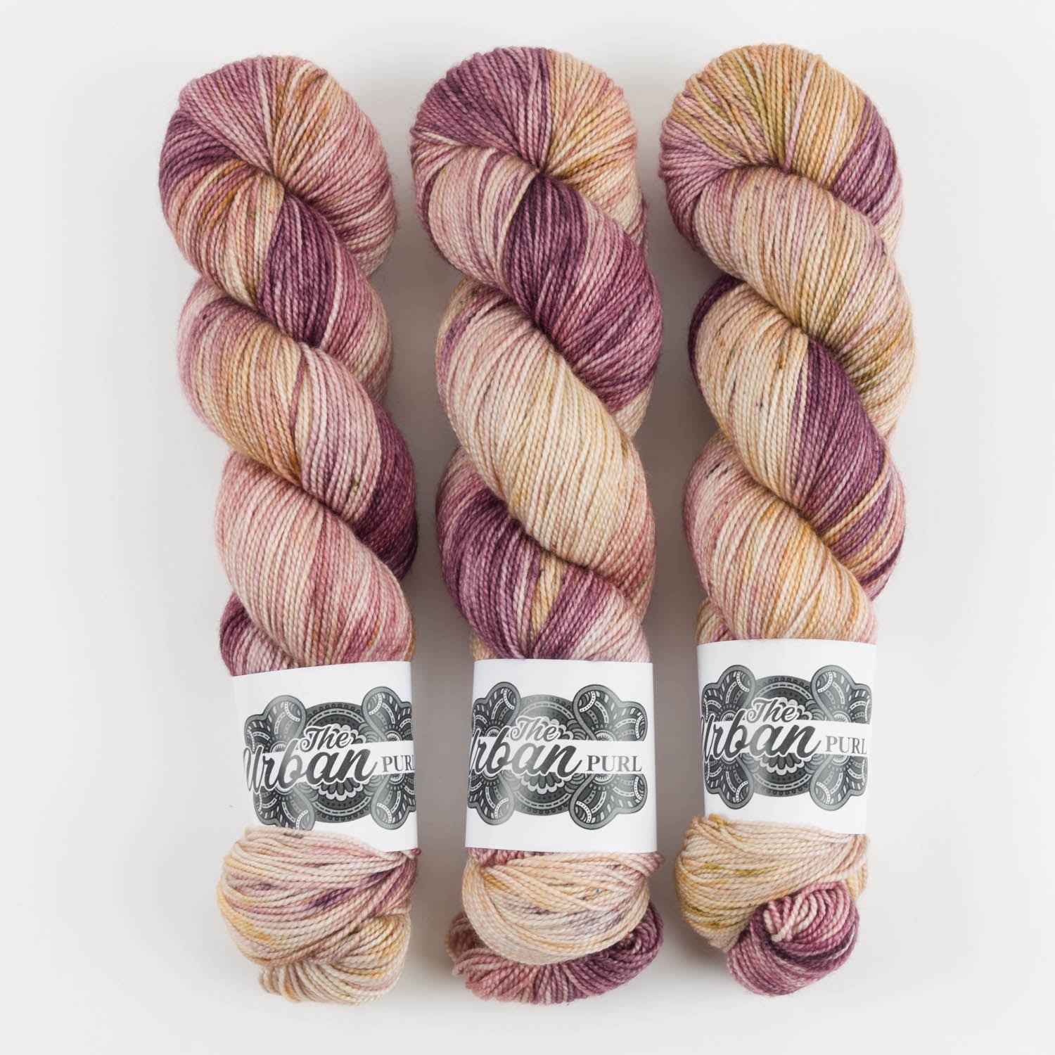The Urban Purl LUX HI TWIST - VINTAGE ROSE Merino wool Silk Fingering Yarn