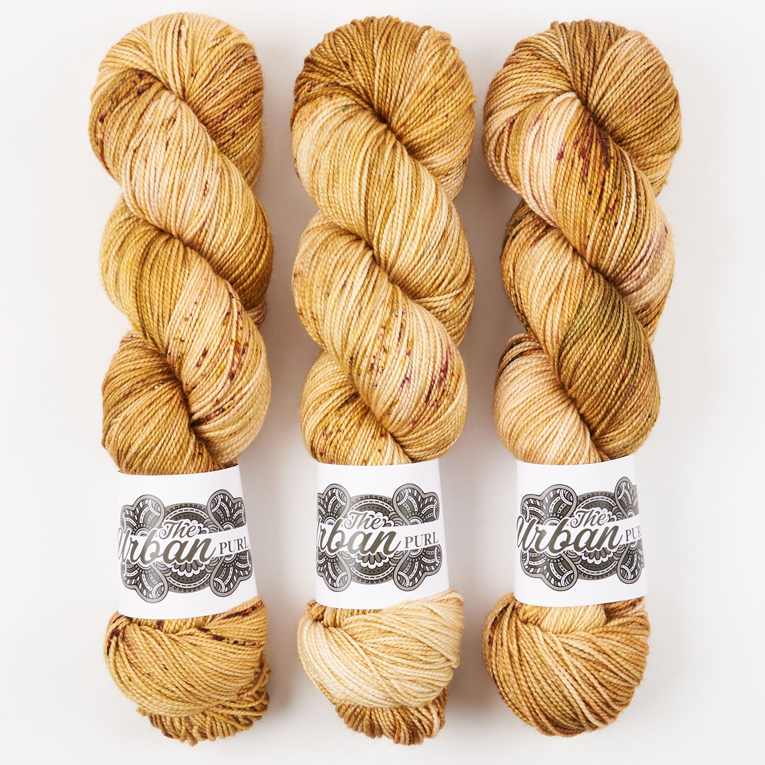 The Urban Purl LUX HI TWIST - CELTIC TORC Merino wool Silk Fingering beige Yarn