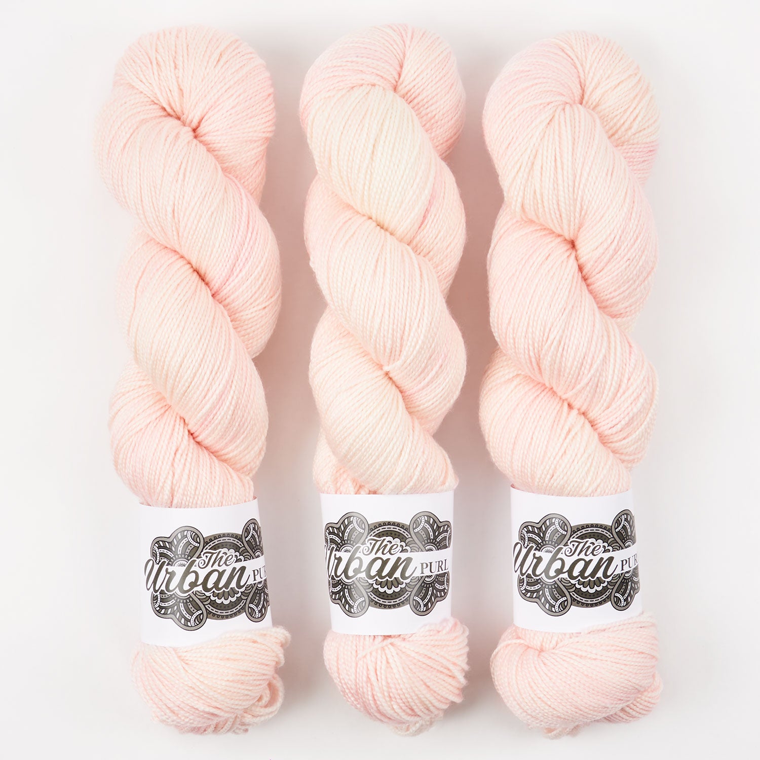 The Urban Purl LUX HI TWIST - CERUBIM Merino wool Silk Fingering pink Yarn