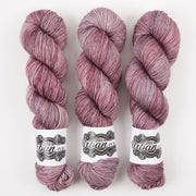 The Urban Purl LUX HI TWIST - DAMSON IN DISTRESS Merino wool Silk Fingering pink Yarn